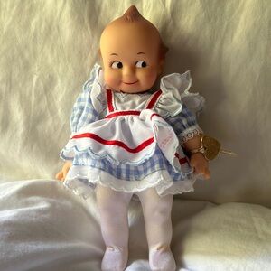 Kewpie doll by Efanbee Jesco vintage 8” baby doll  nice clean heart charm 1980’s